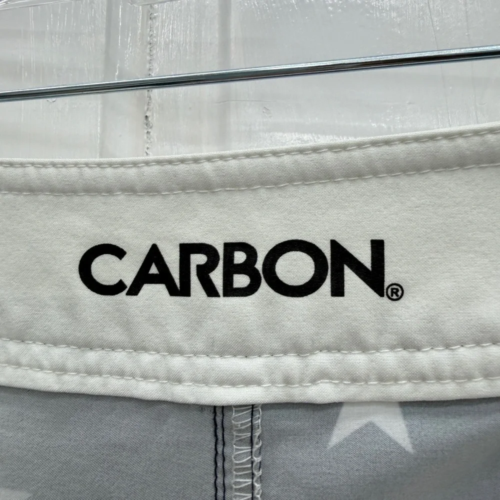 Carbon Red White Blue American Flag Board Shorts‎ Swim Trunks Swimsuit Men's 32